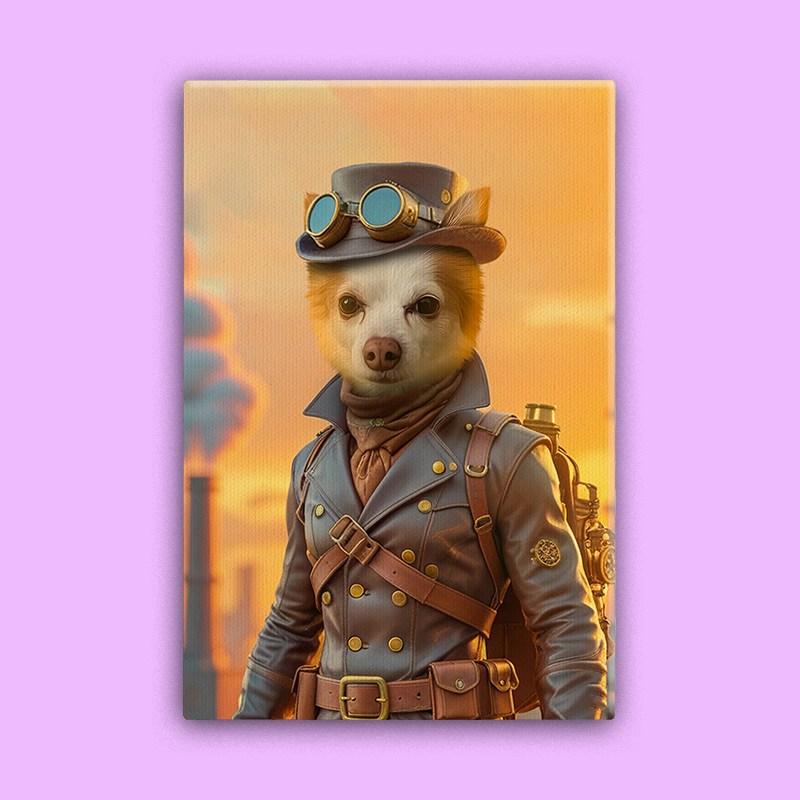 Steampunk Pet Portrait - Custom Pet Portrait